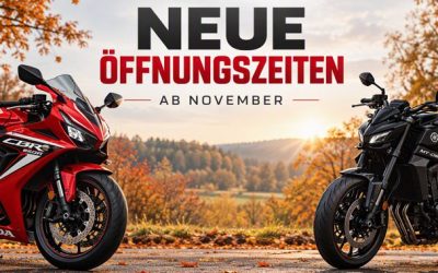 Neue Öffnungszeiten ab November