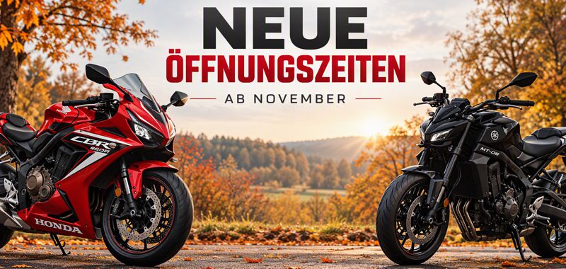 Neue Öffnungszeiten ab November